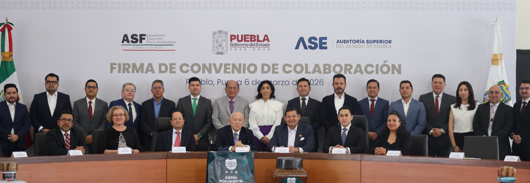 PUEBLA, PRIMER ESTADO DEL PAÍS EN FIRMAR CONVENIO DE COLABORACIÓN CON LA ASF PARA LA FISCALIZACIÓN DE RECURSOS FEDERALES